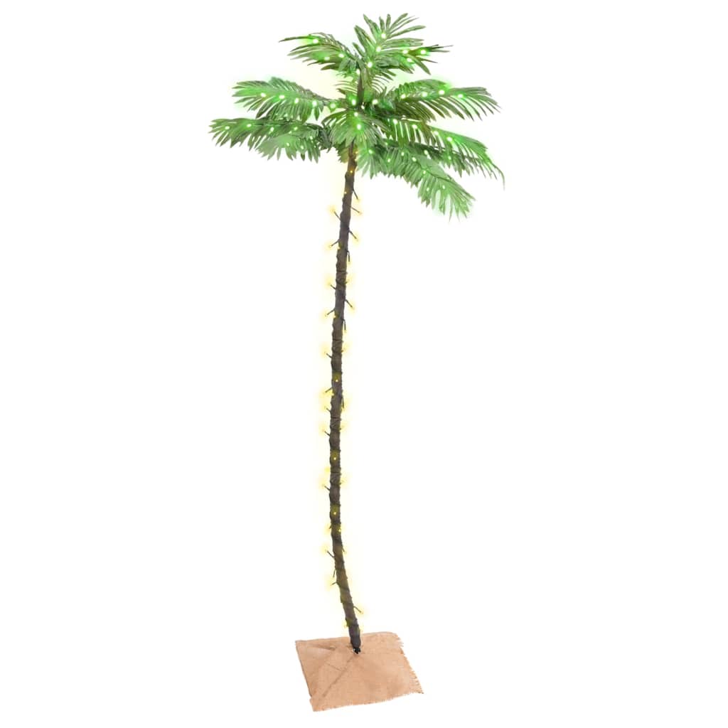 foto del prodotto vidaxl palma con led bianco caldo 136 led 220 cm