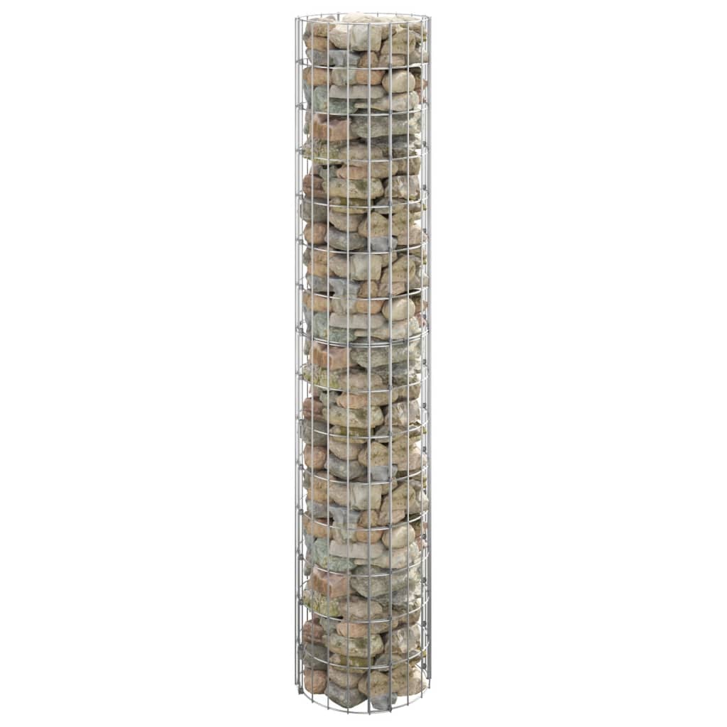 foto del prodotto vidaxl palo gabbione circolare in acciaio zincato 30x150 cm