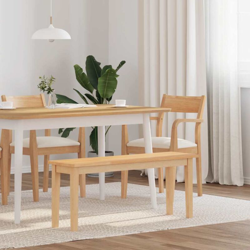 foto del prodotto vidaxl panca 110 cm in legno massello di hevea