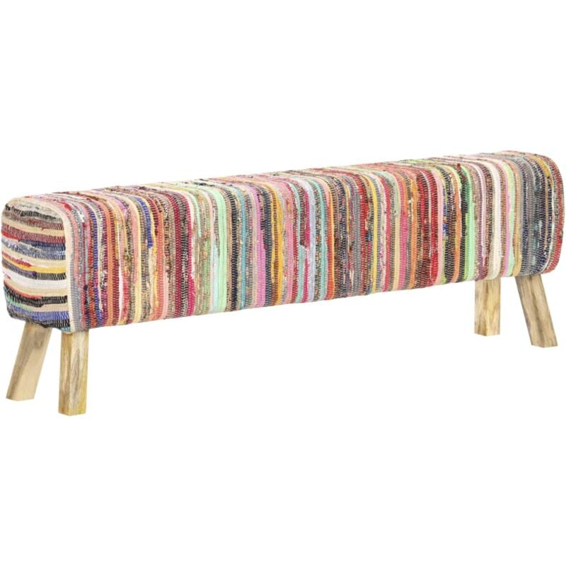 foto del prodotto vidaxl panca 160 cm multicolore in tessuto chindi