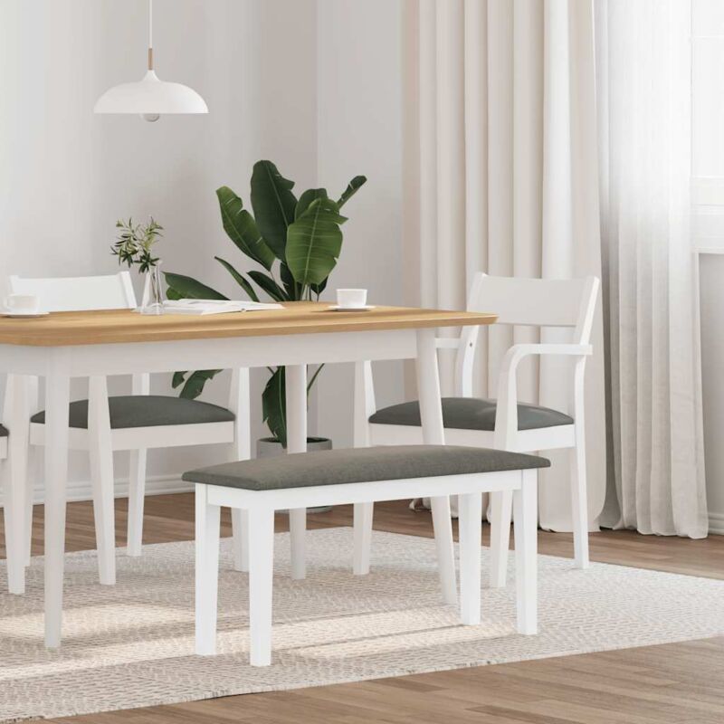 foto del prodotto vidaxl panca 90 cm bianco in legno massello di hevea