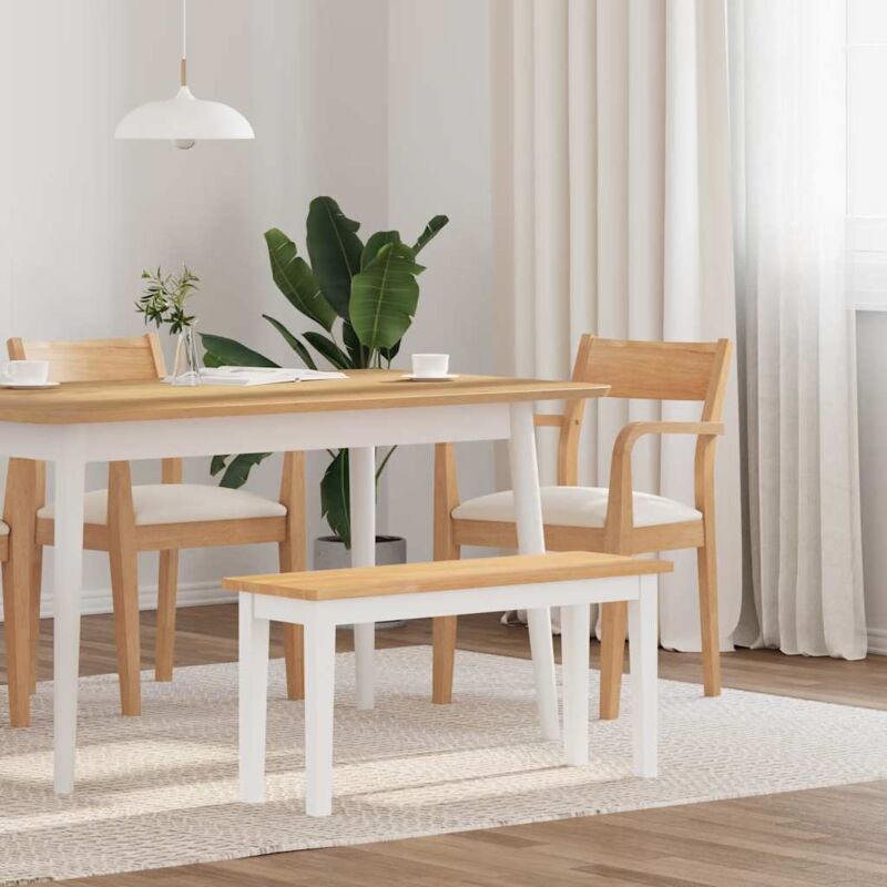 foto del prodotto vidaxl panca 90 cm in legno massello di hevea 550790