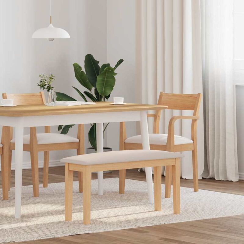 foto del prodotto vidaxl panca 90 cm in legno massello di hevea