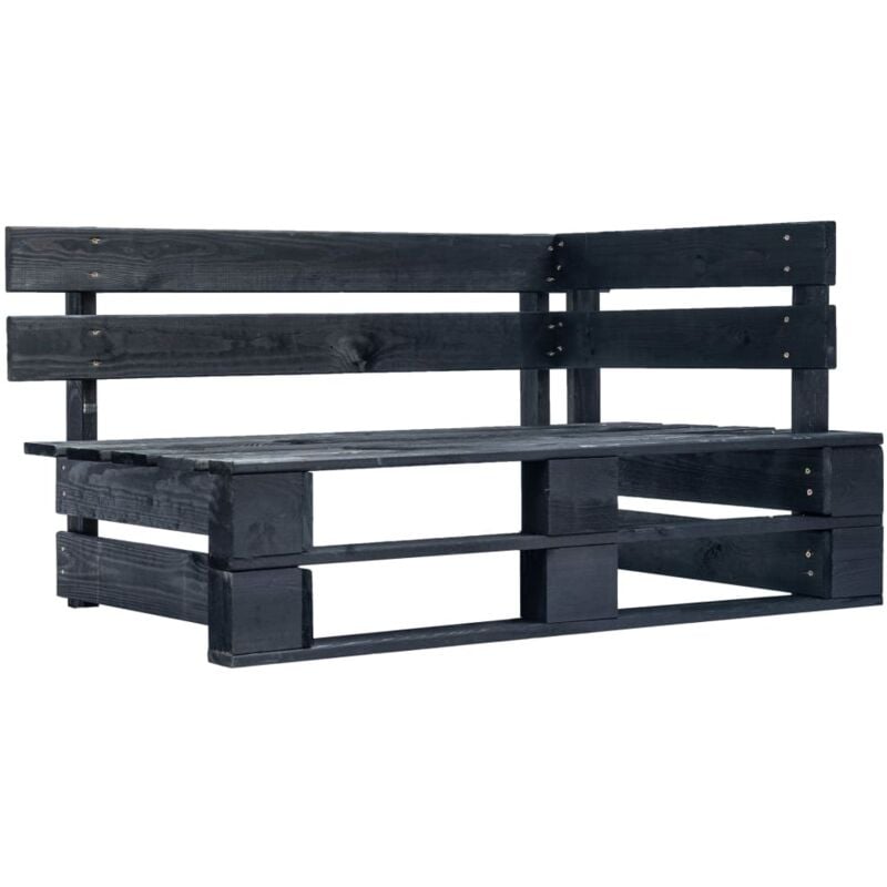 foto del prodotto vidaxl panca angolare da giardino su pallet in legno nera