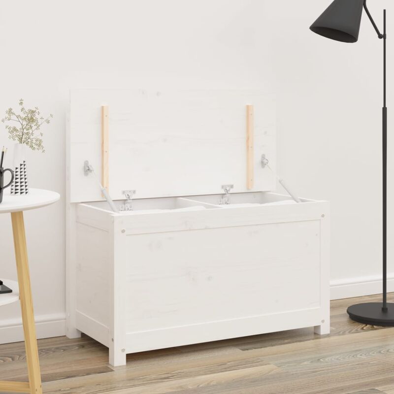 foto del prodotto vidaxl panca bianca 80x41x77 cm in legno massello di pino