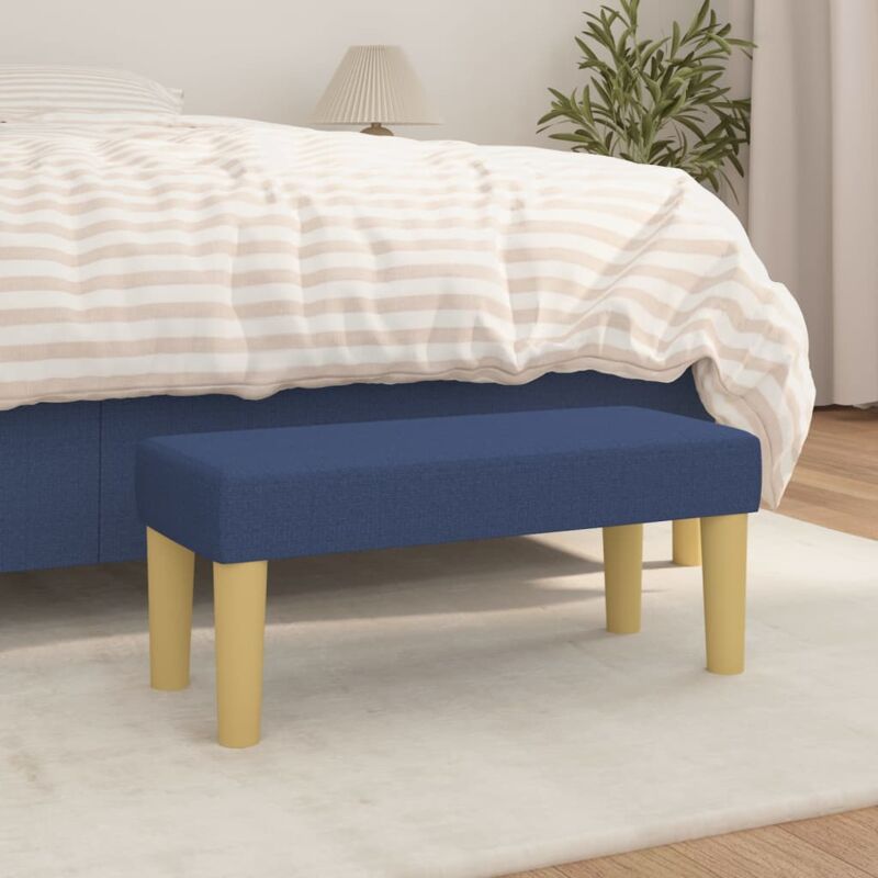 foto del prodotto vidaxl panca blu 70x30x30 cm in tessuto