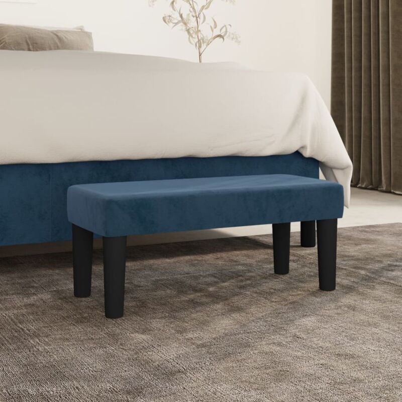 foto del prodotto vidaxl panca blu scuro 70x30x30 cm in velluto