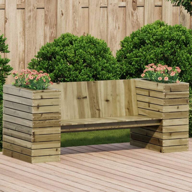 foto del prodotto vidaxl panca con fioriera 167,5x60x65 cm in legno impregnato di pino