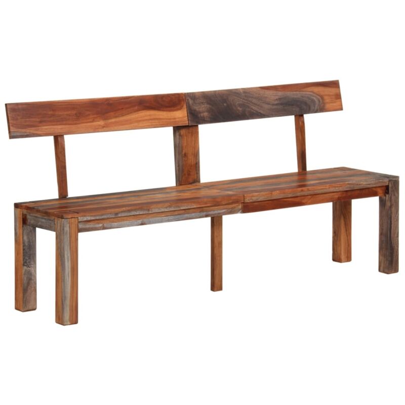 foto del prodotto vidaxl panca con schienale grigia 160 cm legno massello di acacia