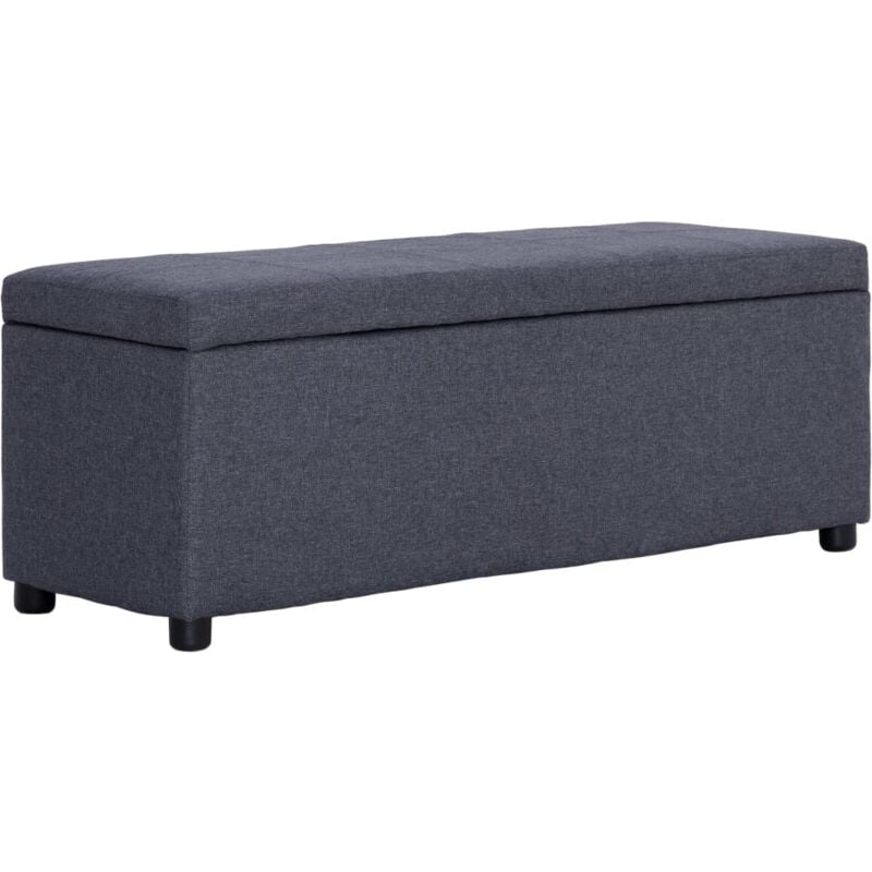 foto del prodotto vidaxl panca con vano portaoggetti cassapanca elegante in tessuto vari colori colore grigio scuro