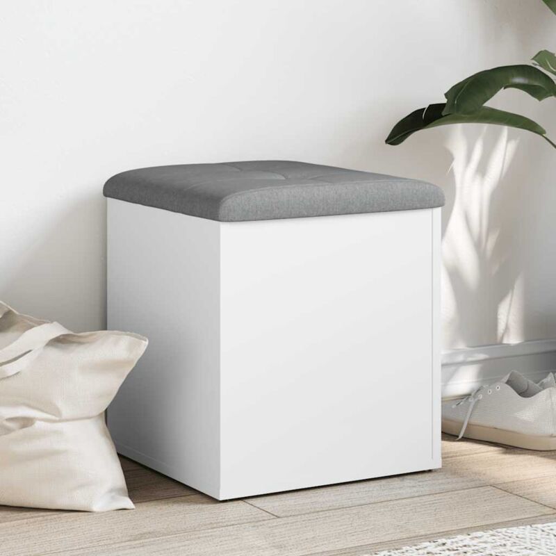 foto del prodotto vidaxl panca contenitore bianca 42x42x45 cm in legno ingegnerizzato