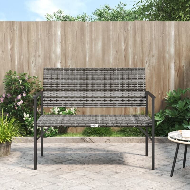 foto del prodotto vidaxl panca da giardino a 2 posti in polyrattan grigio