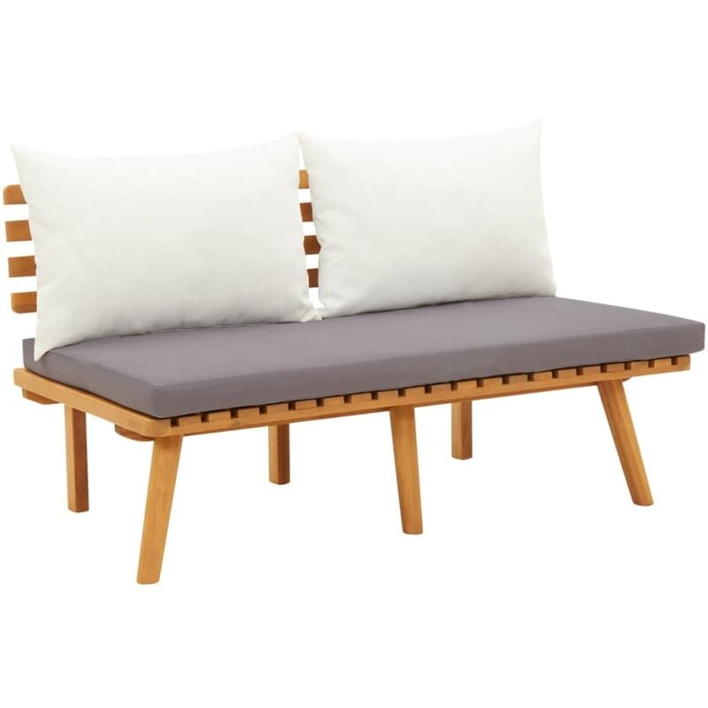 foto del prodotto vidaxl panca da giardino con cuscini 115 cm in legno massello acacia