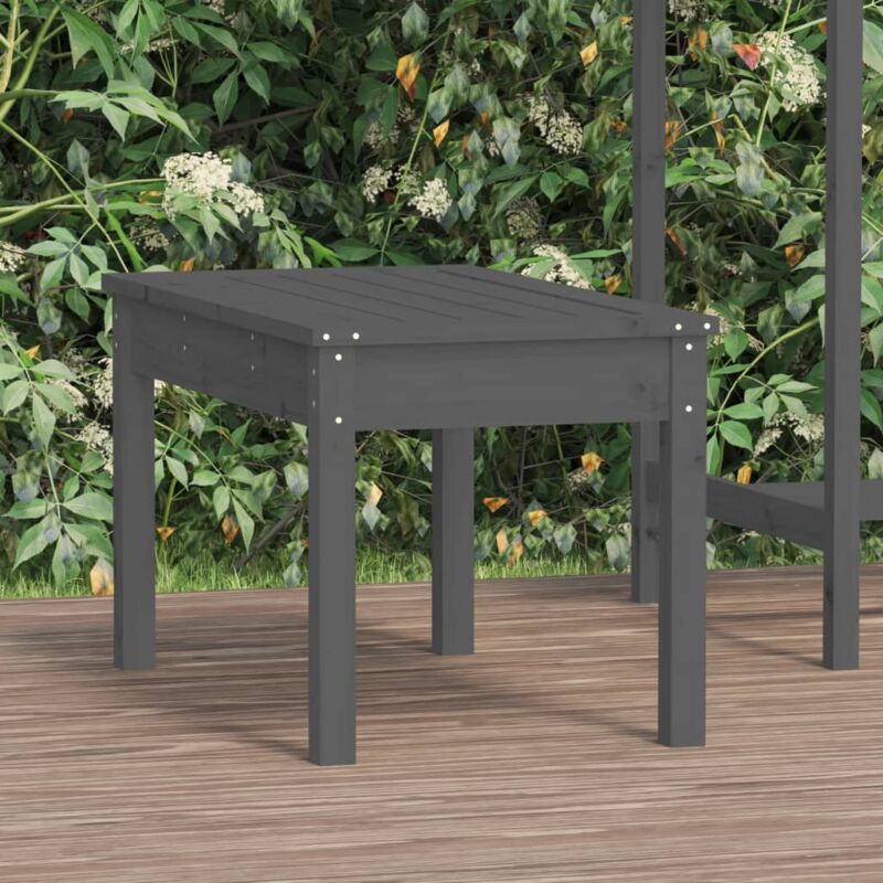 foto del prodotto vidaxl panca da giardino grigia 80x44x45 cm legno massello di pino