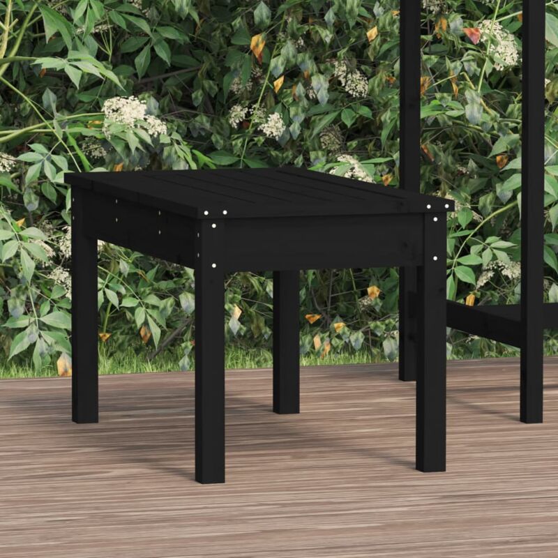 foto del prodotto vidaxl panca da giardino nera 80x44x45 cm legno massello di pino