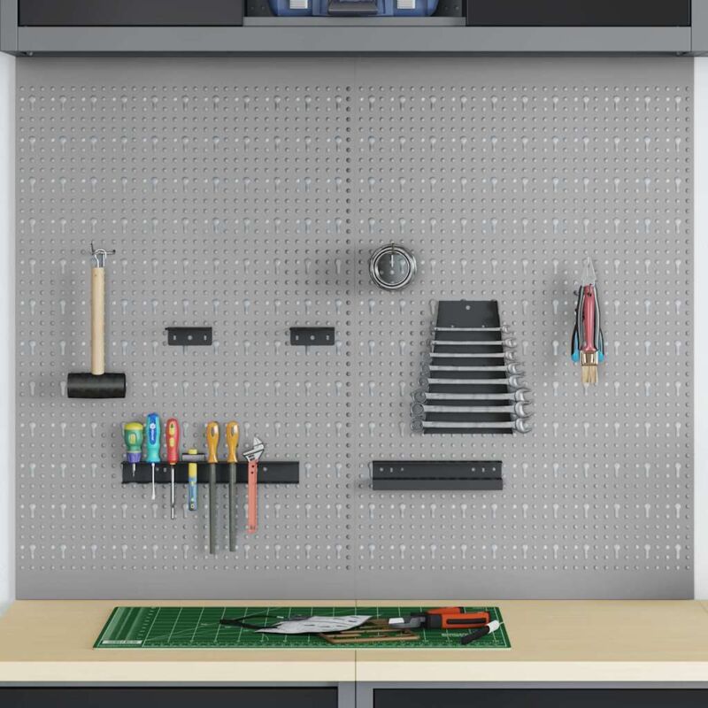 foto del prodotto vidaxl panca di stoccaggio 2 pcs grigio 100 x 1 x 80 cm