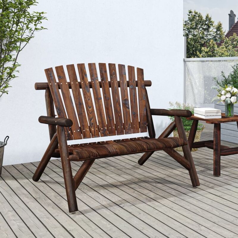 foto del prodotto vidaxl panca giardino 2 posti 119x85x98cm legno massello abete rosso