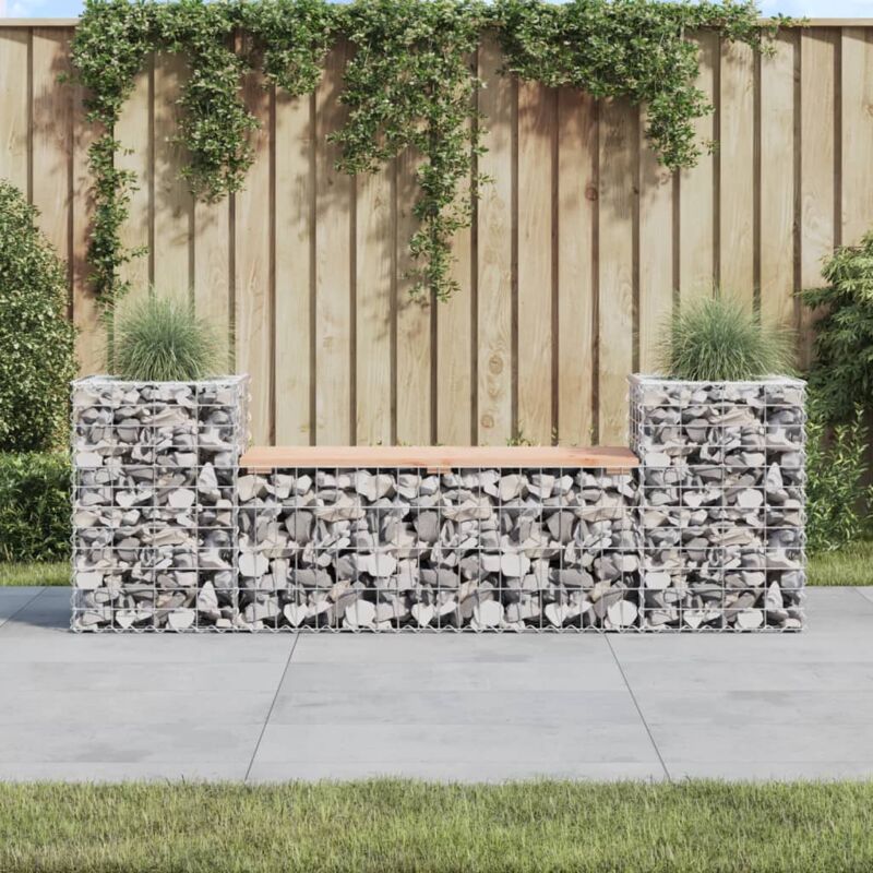foto del prodotto vidaxl panca giardino design gabbione 183x41x60,5 cm massello douglas