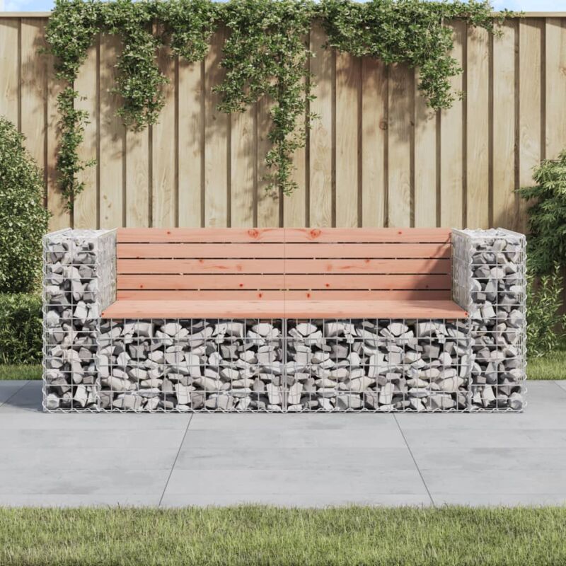 foto del prodotto vidaxl panca giardino design gabbione 184x71x65,5 cm massello douglas