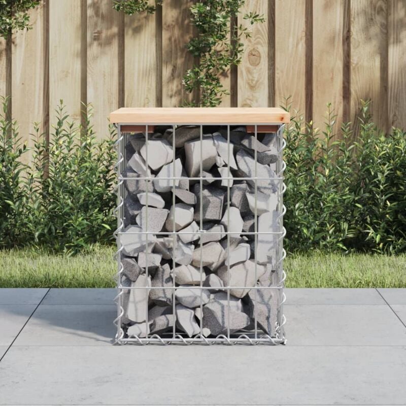 foto del prodotto vidaxl panca giardino design gabbione 33x31x42 cm legno massello pino