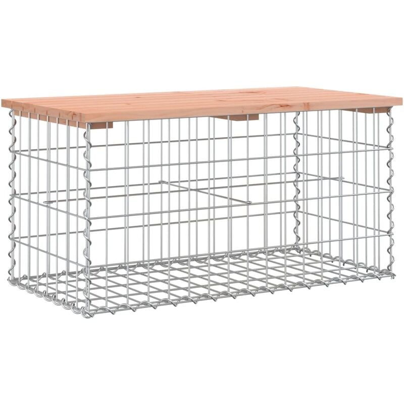 foto del prodotto vidaxl panca giardino design gabbione 83x44x42 cm massello douglas
