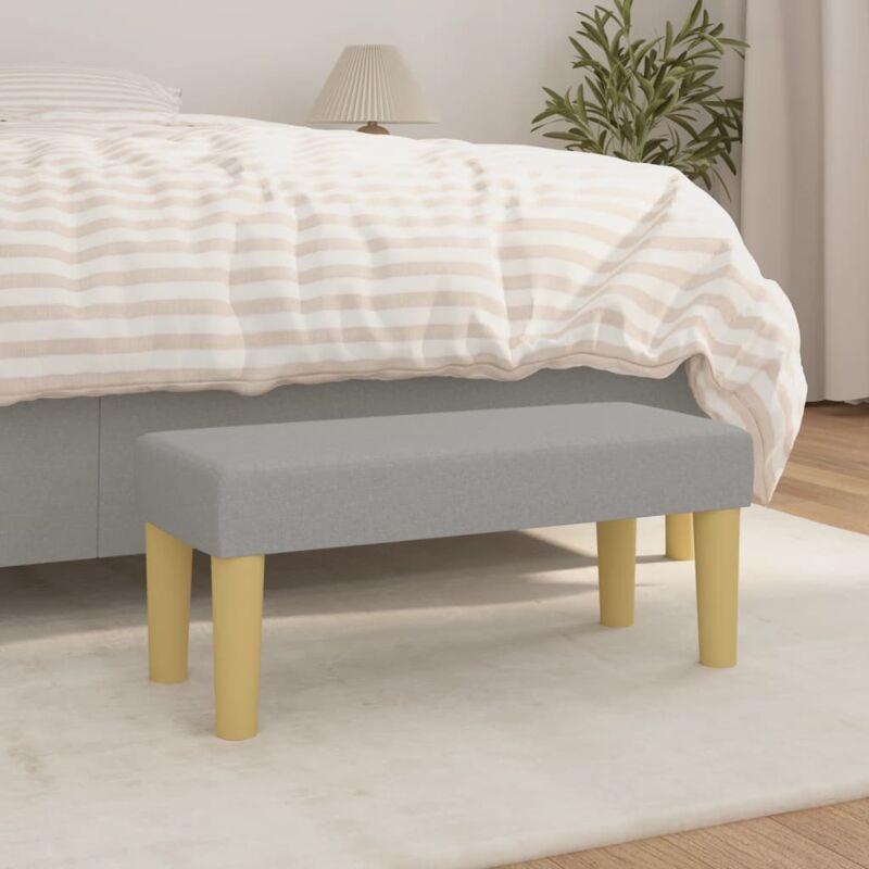 foto del prodotto vidaxl panca grigio chiaro 70x30x30 cm in tessuto