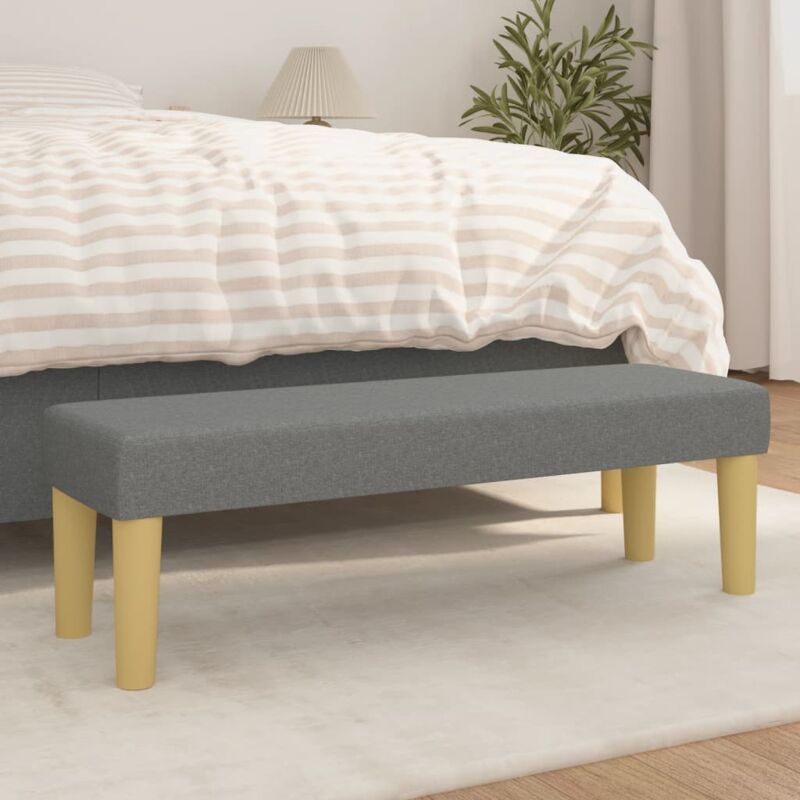 foto del prodotto vidaxl panca grigio scuro 100x30x30 cm in tessuto