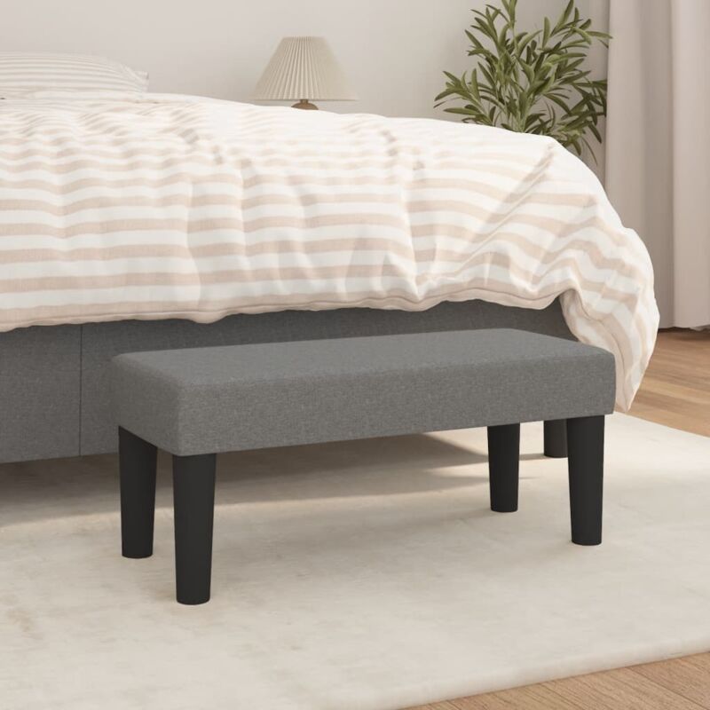 foto del prodotto vidaxl panca grigio scuro 70x30x30 cm in tessuto