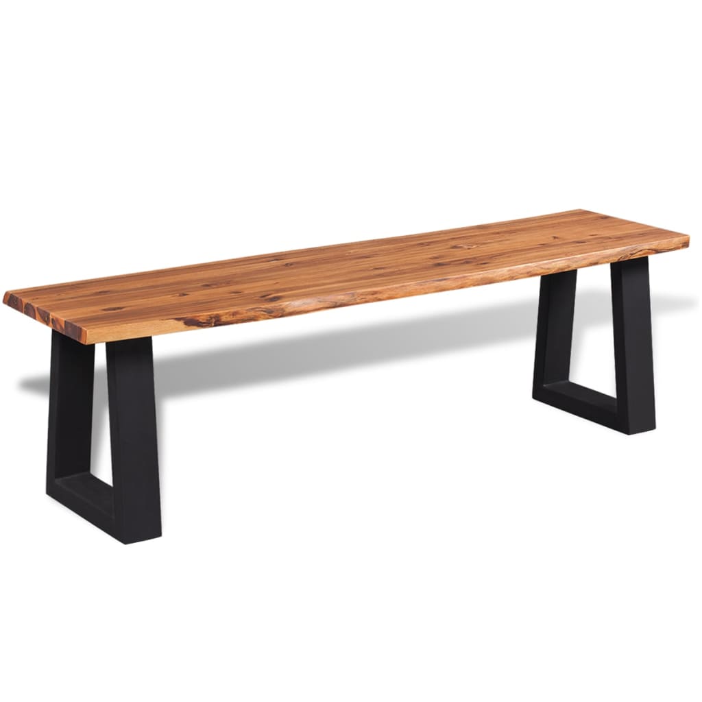 foto del prodotto vidaxl panca in legno massello di acacia 160 cm