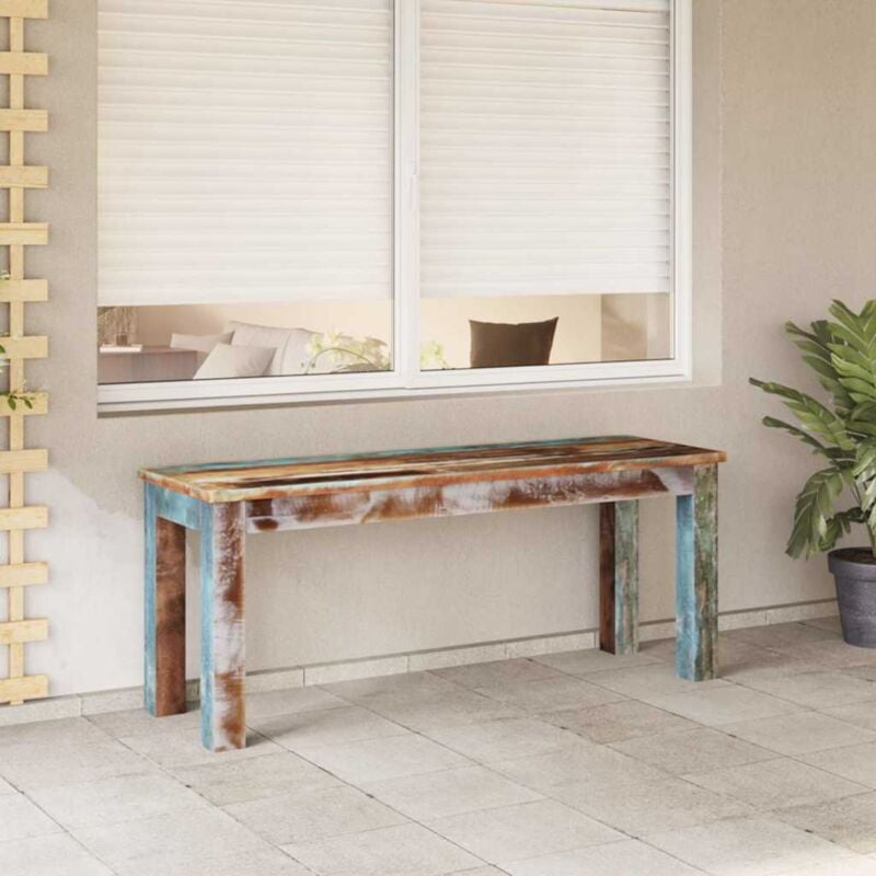 foto del prodotto vidaxl panca in legno massello di recupero 110x35x45 cm