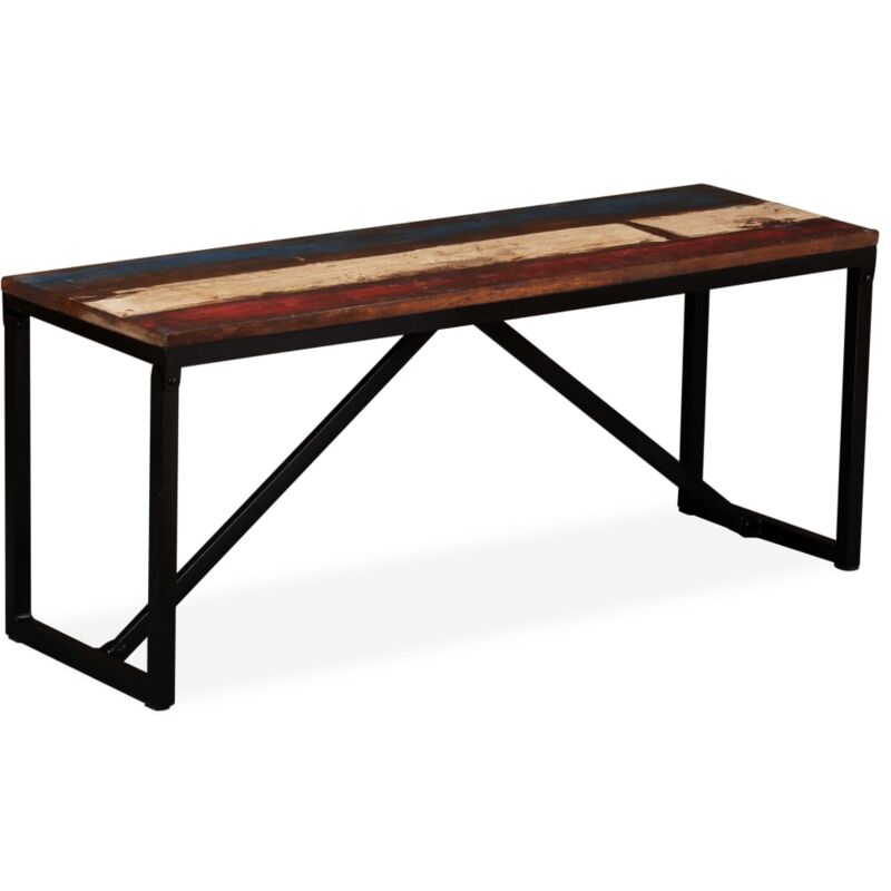 foto del prodotto vidaxl panca in legno massello di recupero 110x35x45 cm