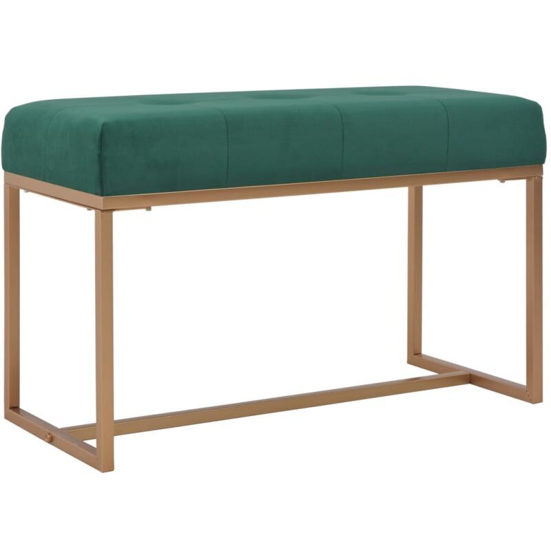 foto del prodotto vidaxl panca in velluto e ferro panca ingresso design moderno elegante vari colori colore verde
