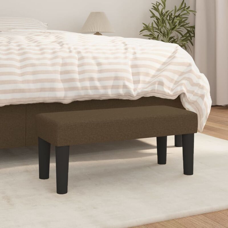 foto del prodotto vidaxl panca marrone scuro 70x30x30 cm in tessuto