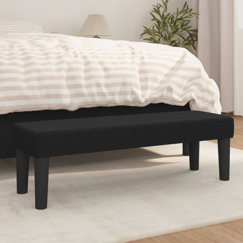 foto del prodotto vidaxl panca nera 100x30x30 cm in tessuto