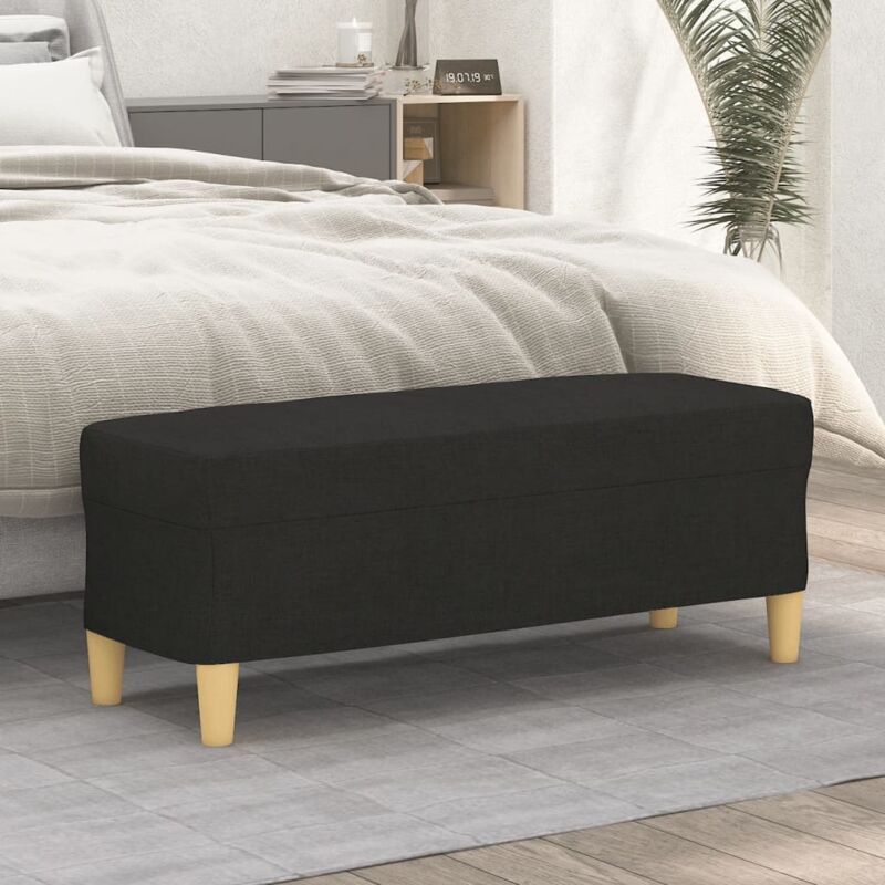 foto del prodotto vidaxl panca nera 100x35x41 cm in tessuto