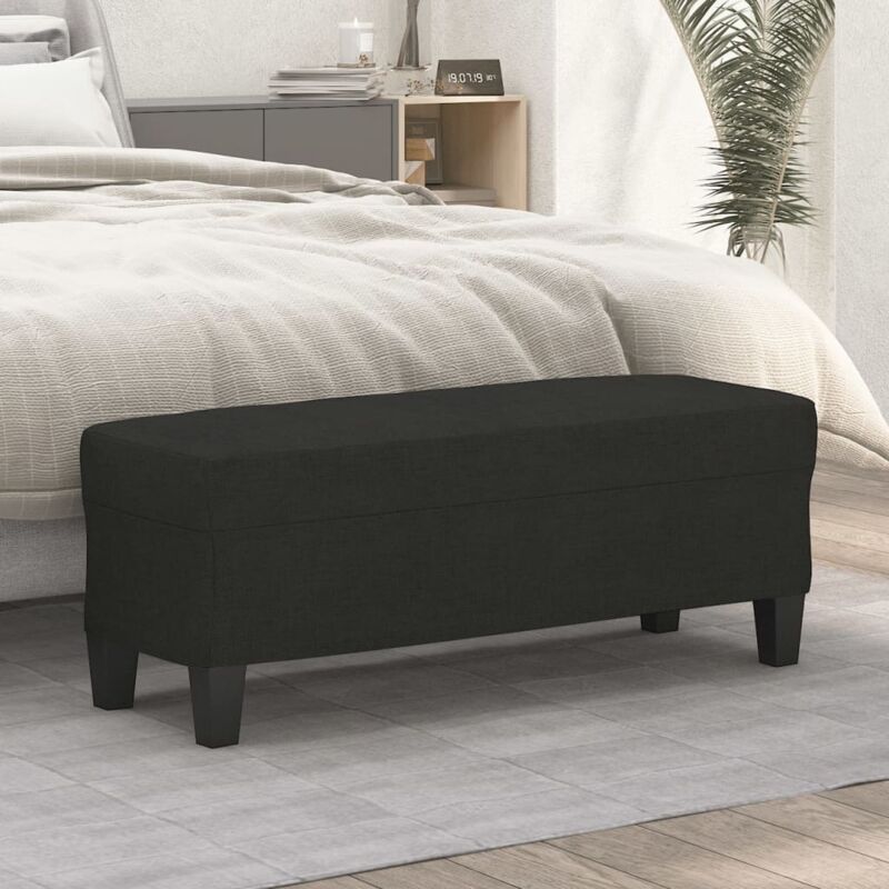 foto del prodotto vidaxl panca nera 100x35x41 cm in tessuto