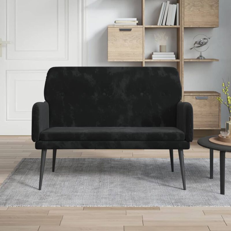 foto del prodotto vidaxl panca nera 108x79x79 cm in velluto