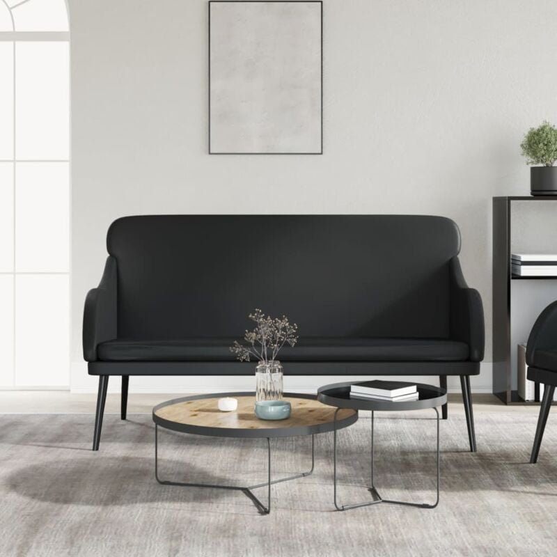 foto del prodotto vidaxl panca nera 110x76x80 cm in similpelle