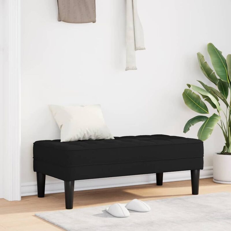 foto del prodotto vidaxl panca nera 113x57x39 cm in tessuto