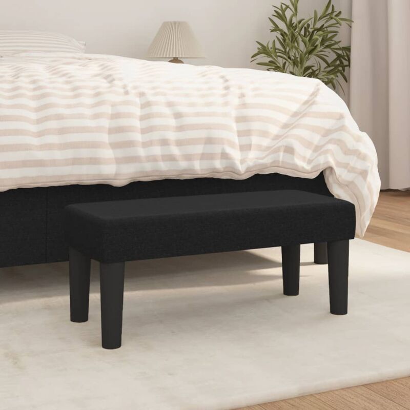 foto del prodotto vidaxl panca nera 70x30x30 cm in tessuto