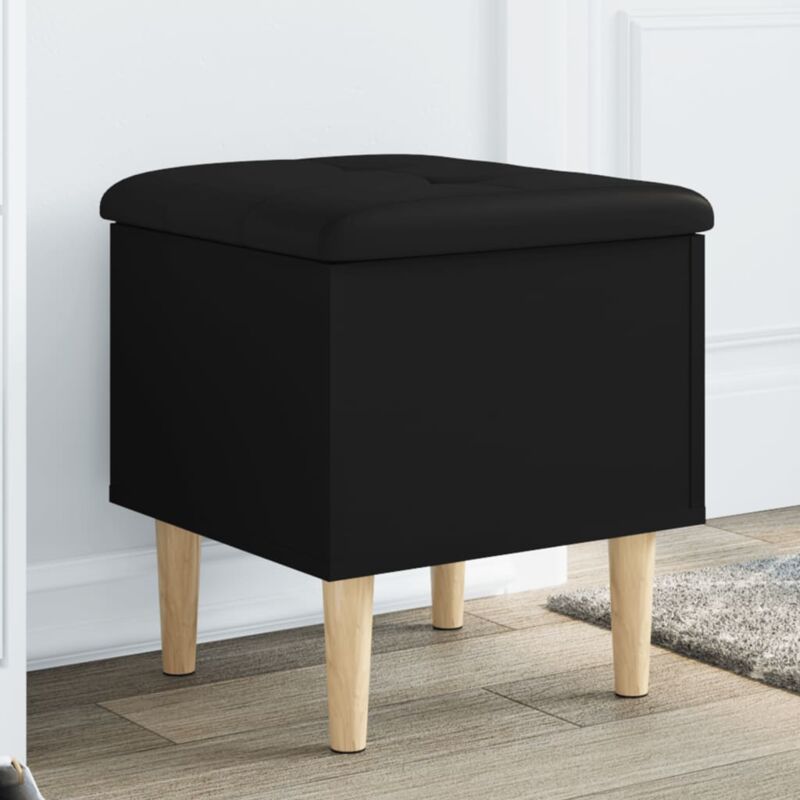 foto del prodotto vidaxl panca portaoggetti nera 42x42x46 cm in legno multistrato