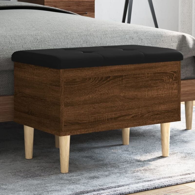 foto del prodotto vidaxl panca portaoggetti rovere marrone 62x42x46 cm legno multistrato