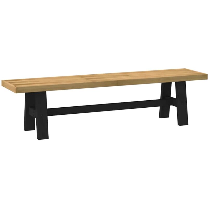 foto del prodotto vidaxl panca pranzo noain gambe a forma a 180x40x45 cm legno massello