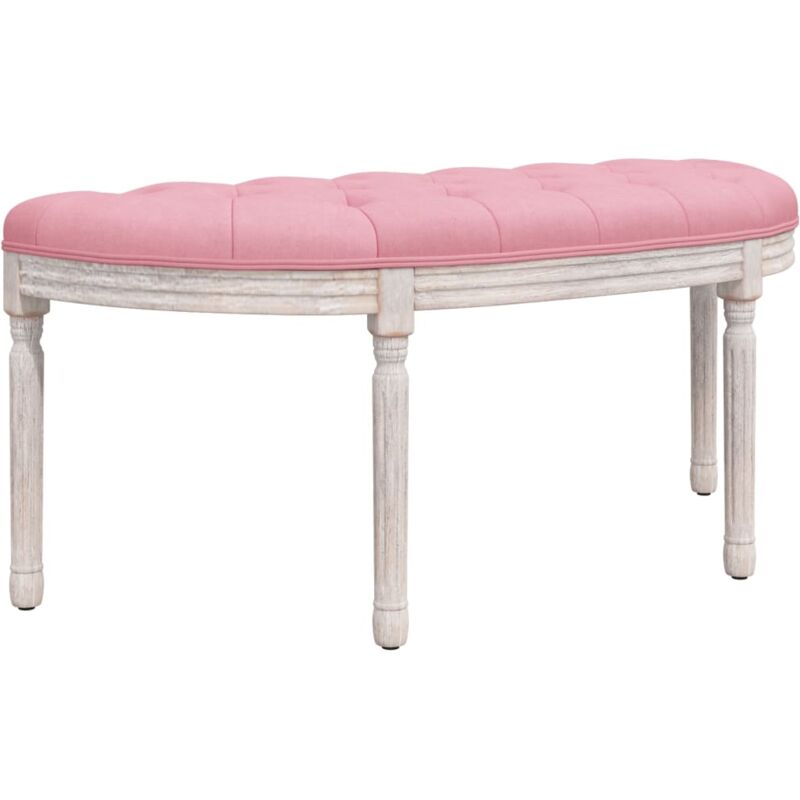 foto del prodotto vidaxl panca rosa 110,5x45x49 cm in velluto