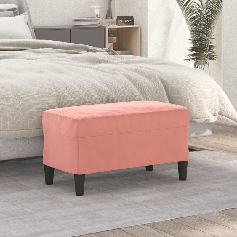 foto del prodotto vidaxl panca rosa 70x35x41 cm in velluto