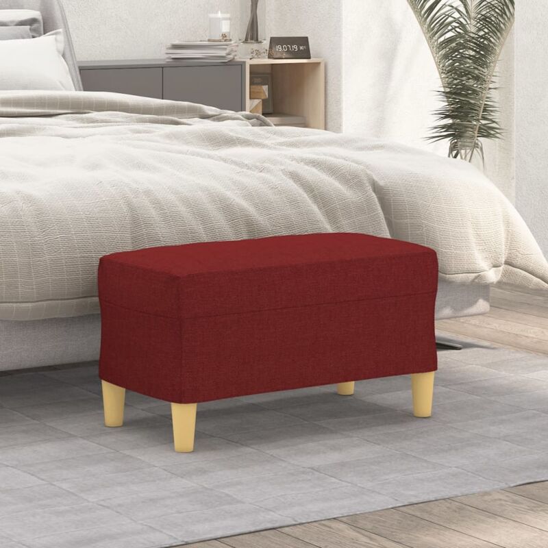 foto del prodotto vidaxl panca rosso vino 70x35x41 cm in tessuto