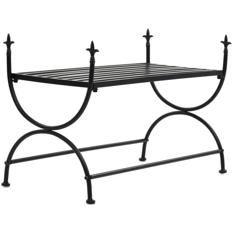 foto del prodotto vidaxl panca stile vintage in metallo 83x42x55 cm nero