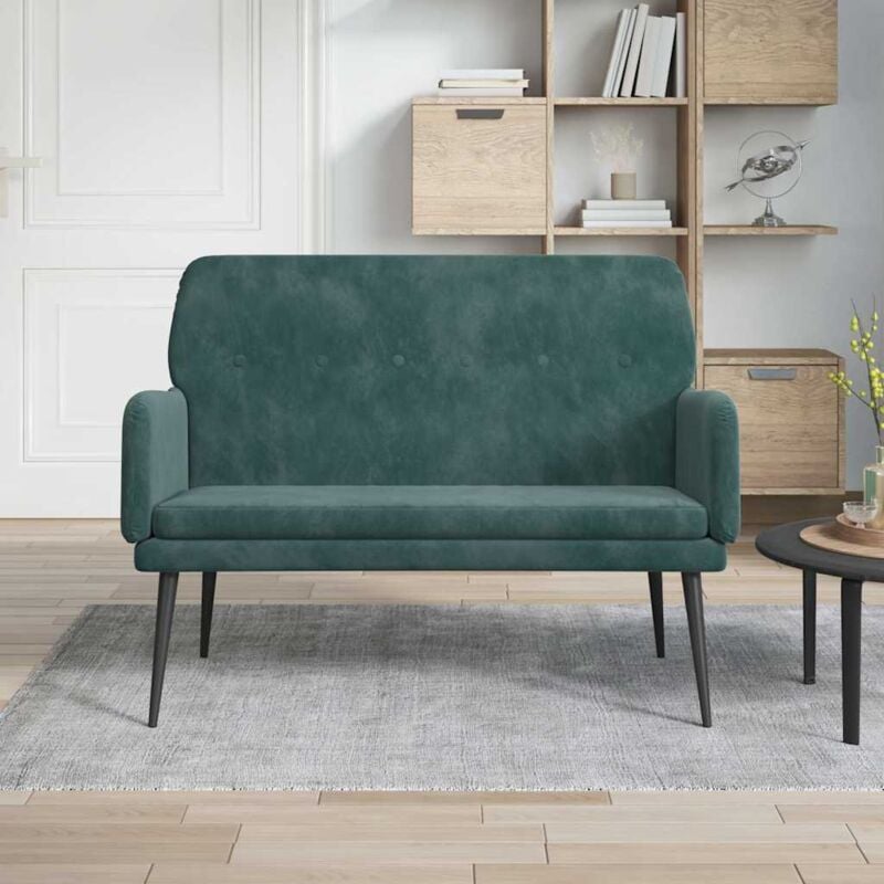 foto del prodotto vidaxl panca verde scuro 108x79x79 cm in velluto