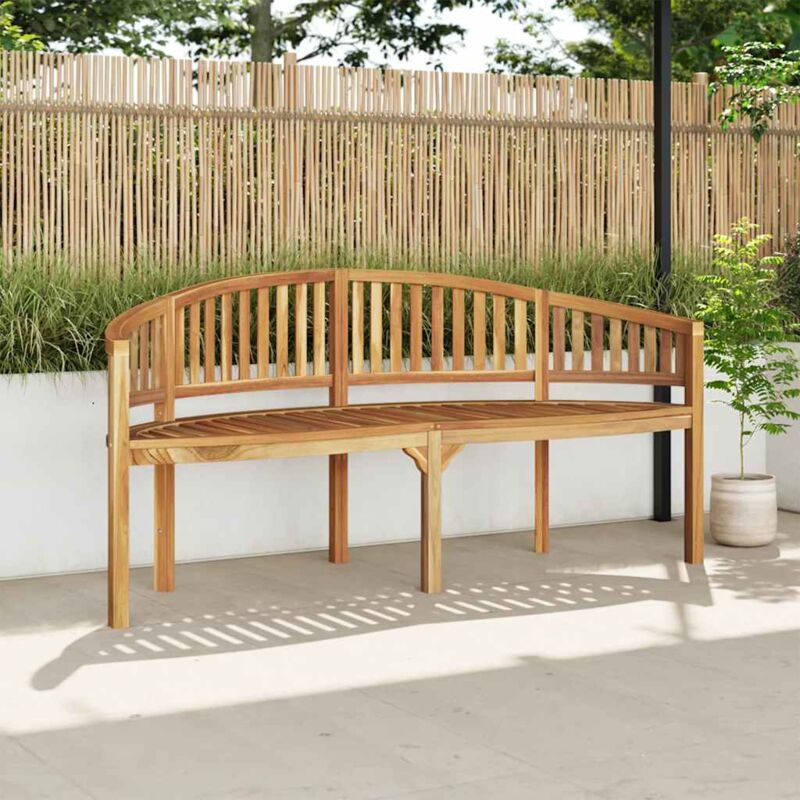 foto del prodotto vidaxl panchina a forma di banana 180 cm in legno massello di teak
