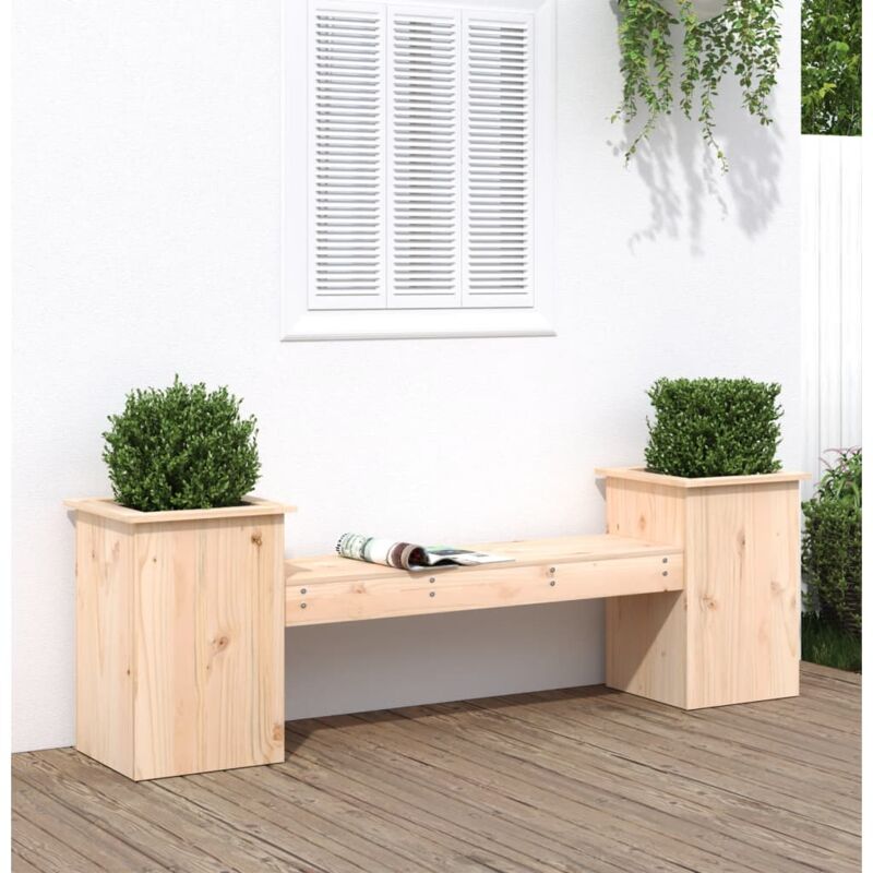foto del prodotto vidaxl panchina con fioriera 184,5x39,5x56,5 cm legno massello di pino